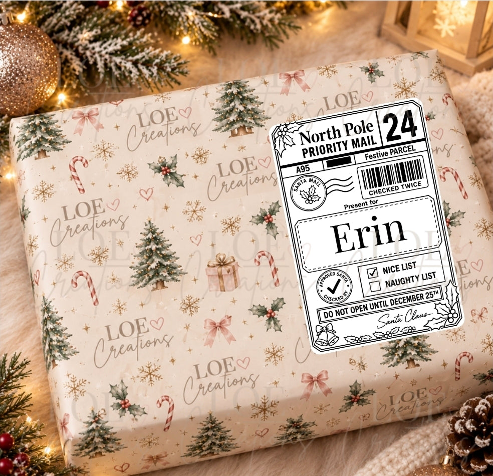 Christmas Postage Label
