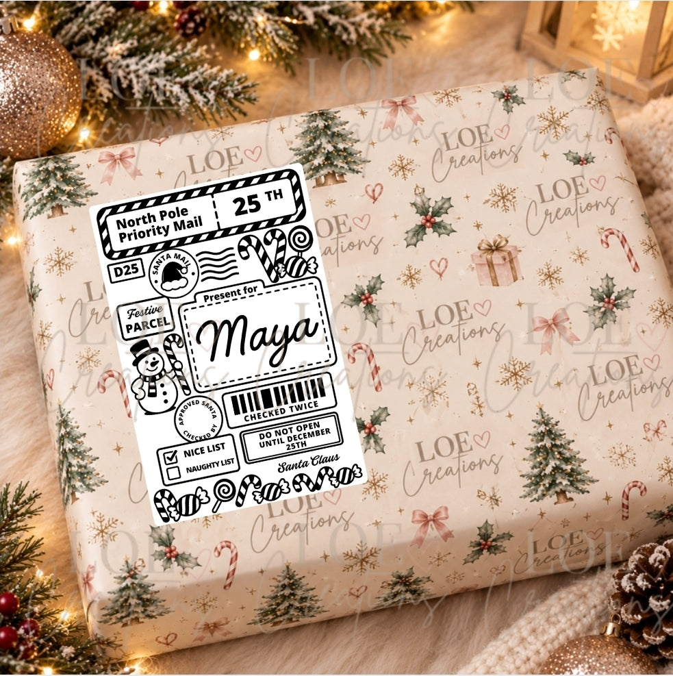 Christmas Postage Label