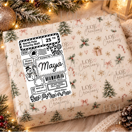 Christmas Postage Label