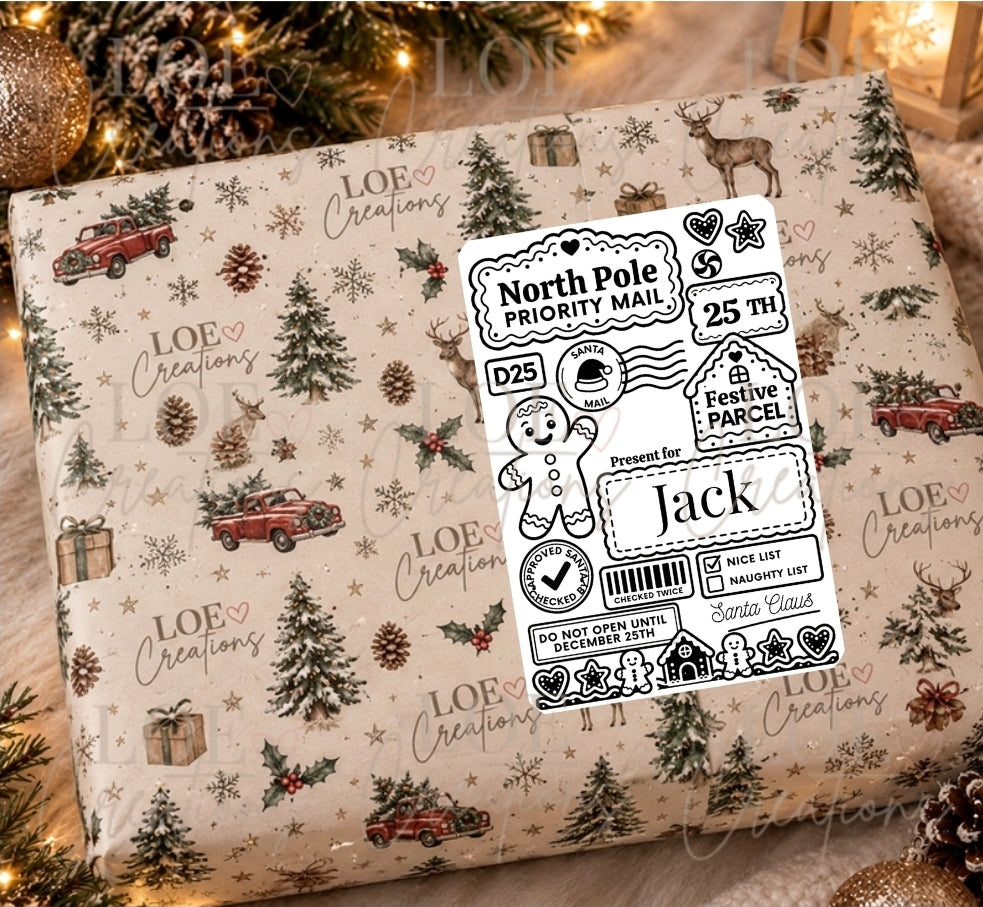 Christmas Postage Label
