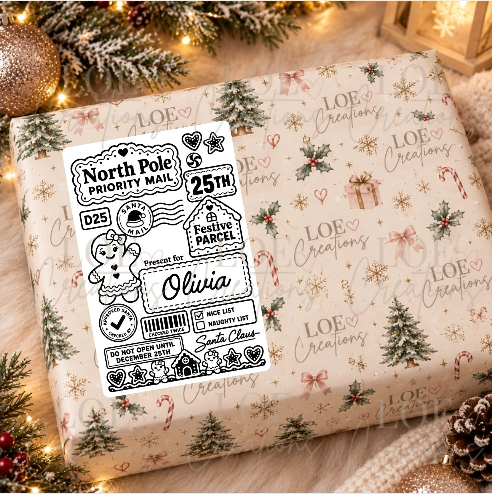 Christmas Postage Label